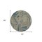 Homeroots 8' Taupe Blue And Beige Round Geometric Washable Indoor Outdoor Area Rug 594817 - alternate 7