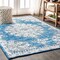 Jonathan Y Bohemian FLAIR Boho Vintage Medallion Blue/Cream 4 ft. x 6 ft. Area Rug BMF104B-4 - alternate 1