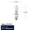 Bulbrite 60 Watt Candelabra Screw Base E12 Xenon/Krypton T3 Light Bulb, Frost, 2700K, 2PK 861191 - alternate 6