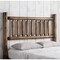 Homeroots Natural Vintage Brown Finish Cedar Log King Headboard 370327 - alternate 2