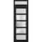 Vdomdoors Front Exterior Prehung FiberGlass Door Frosted Glass / Manux 8002 Matte Black / Transom Window / Of MANUX8002EXD-BLK-W30 x H80+14-LH - alternate 3