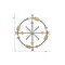 Homeroots 26" X 25" Brass and Black Metal Distressed Compass Wall Decor 483324 - alternate 4