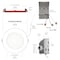 Nuwatt 6 Inch 2 Hour Baffle Trim Fire Rated Recessed Lighting Canless LED Lights 2700K-5000K, 1200LM, 6PK NW-PB-DL-6-15W-5CT-FR-WH-6P - alternate 4
