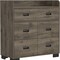 Homeroots 34" Dark Brown Five Drawer Dresser 544015 - alternate 11