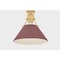 Hudson Valley Lighting Painted No. 2 9.5 in. Pendant in Aged Brass/Soft Crimson by Mark D. Sikes MDS351-AGB/CRN - alternate 4