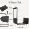 Lavish Home 5 Piece Fireplace Tools Set Indoor Outdoor Accessories Set with Poker, Brush, Shovel, Firewood Rack 80-FPTS-18 - alternate 2
