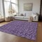 Homeroots 5' X 8' Purple Eggplant And Ivory Floral Washable Indoor Outdoor Area Rug 581919 - alternate 5