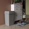 Regal Altair 35 Gallon Square Gray Plastic Trash Can with Drop Shot Swing Lid, Heavy Duty Resin Construction ZR-TC-100-GR-35-SW-KIT - alternate 3