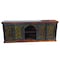 Homeroots 91in Brown Gray and Green Solid Wood Buffet Table with Two Doors 488606 - alternate 3