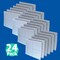 Flipside 9" x 12" XY Axis, Two-Sided, Dry Erase Learning Mat - 24 Pack 11201 - alternate 6
