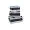 Homeroots Set of Three Black Light Blue And Off White Solid Wood Crate, 3PK 487705 - alternate 5