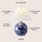 Jonathan Y Shishen 19.5" Cottage Classic Chinoiserie Ceramic Orb LED Table Lamp with Pleated Shade, Navy/White JYL5056C - alternate 4