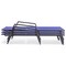 Leisuremod Marlin Patio Chaise Lounge Chair with Armrests in Black Aluminum Frame, Navy Blue MLABL-77NBU - alternate 4