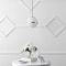 Jonathan Y Porter 8" Modern Minimalist Globe LED Pendant Light, Gold Painting/White JYL1605B - alternate 7