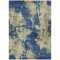 Homeroots 9' X 12' Navy Blue And Beige Abstract Washable Indoor Outdoor Area Rug 630697 - alternate 5