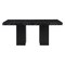 Homeroots 70" Black Faux Marble and Wood Double Pedestal Base Dining Table 564892 - alternate 1