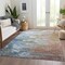 Homeroots 9' X 12' Copper Blue And Artichoke Green Abstract Washable Indoor Outdoor Area Rug 582168 - alternate 7