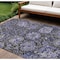 Homeroots 8' X 10' Purple And Black Damask Washable Indoor Outdoor Area Rug 609103 - alternate 1