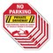 Signmission No Parking Private Driveway Unautho, 10 inch X 10 inch, Aluminum Metal Signs, 5PK OC-A-5Pack-10-86 - alternate 1