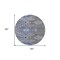 Homeroots 8' Pewter And Blue Round Southwestern Washable Indoor Outdoor Area Rug 603559 - alternate 5