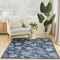Homeroots 6' X 9' Navy Blue And Ivory Floral Indoor Outdoor Area Rug 550198 - alternate 6