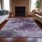 Homeroots 5' X 8' Purple And Ivory Abstract Washable Indoor Outdoor Area Rug 630646 - alternate 2