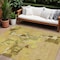 Homeroots 10' X 14' Gold Brown And Green Abstract Washable Indoor Outdoor Area Rug 599573 - alternate 1