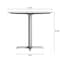 Flash Furniture 31.25" Round Outdoor Tabletop, White Faux Marble, Seamless Surface Technology, 22x22 Silver X Base ST-RD31-WHMAR-T2222S-GG - alternate 5