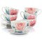 Martha Stewart 12 Piece Ceramic Flora 18 Ounce Cup and Saucer Set in White 128870.02 - alternate 4
