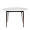 Homeroots 47" White And Brown Rounded Dining Table 400752 - alternate 4