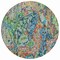 Homeroots 8' Orange And Teal Blue Round Abstract Washable Indoor Outdoor Area Rug 588458 - alternate 6