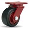 Hamilton ForgeMaster Swivel Caster, 6" x 3" Mold-On Rubber on Cast Iron Wheel, 1" Straight Roller Bearing S-FM-63RH - alternate 1