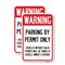 Signmission Warning Parking by Permit Only Vehicles Without Valid P, 12'' X 18'', Heavy Gauge Aluminum, 2PK A-1218-2PACK-22714 - alternate 1