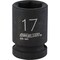 Channellock 1/2'' Drive 17 mm 6-Point Shallow Metric Impact Socket 315052 - alternate 1