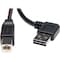 Tripp Lite Right Angle USB Cable, Black, 36in L UR022-003-RA - alternate 1
