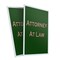 Signmission Attorney At Law, Plastic Signs Only 24 Inch x 36 Inch, Corrugated Plastic, 2PK CSB-2436-2PACK-Attorney At Law - alternate 1