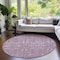 Homeroots 8' Round Lavender and Ivory Round Floral Washable Non Skid Indoor Outdoor Area Rug 564343 - alternate 6