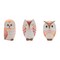 Homeroots Set of Three Pink And Beige Terracotta Owl Figurines, 3PK 634146 - alternate 5
