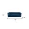 Homeroots 76" Blue Sofa With Silver Legs 480905 - alternate 6