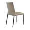 Armen Living Kash Upholstered Dining Chair in Taupe Gray Faux Leather and Black Metal Legs - Set of 2 LCKASITAGRYBLK - alternate 2