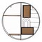 Vintiquewise 2-Tier Decorative Floating Circular Silhouette Wall Shelf with 2 Photo Frames - Circular Metal QI004691.photo.Bk - alternate 6