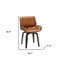 Homeroots Brown and Black Upholstered Faux Leather Curved Back Dining Side Chair 526378 - alternate 3