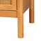 Baxton Studio Jenn Golden Brown Wood Japandi 2-Drawer Nightstand with Distressed-Finished Rattan 253-13946-ZORO - alternate 4