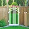 Nuvo Iron 33-in W x 56-in H Glossy Wht Tiger Eye Gate Arched - 36-in W Openings SC Hardware W/Dbl Side Handle ITGA3356GW - alternate 5
