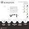 Kingston Brass 24" Ceramic Single Bowl Wall Mount Kitchen Sink with Strainer, White/Brushed Nickel KGPKWS2419178 - alternate 3