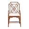 Bali & Pari Emery Marbled Tortoise Natural Rattan Dining Chair, Armchair Style 268-14700-ZORO - alternate 4