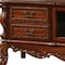 Homeroots 79in Brown Wood And Glass Carved Scrollwork Entertainment Center 347488 - alternate 3