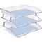 Acrimet Facility 3 Tier Letter Tray Side Load Letter Size A4 Desktop File Organizer Plastic Crystal 255.3 - alternate 5