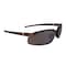 Crossfire ES5, Safety Glasses, Anti-Scratch, Amber Mirror Lens, Brown Frame, Half-Frame 29117 - alternate 2
