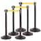 Us Weight Heavy Duty Premium Black Steel Stanchion with Yellow 7.5-Foot Retractable Belt, 6PK U2102YELPK6 - alternate 1
